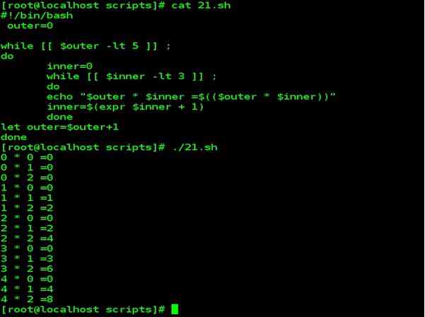 Nested While loop example