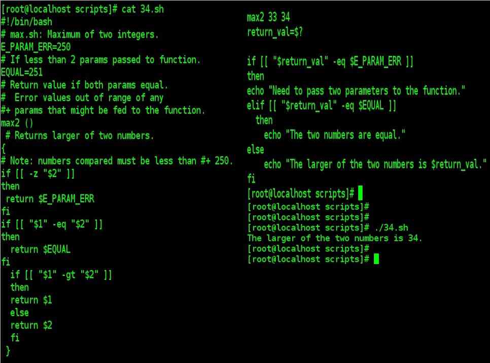 Function Exit Status & Return Value in Bash Script