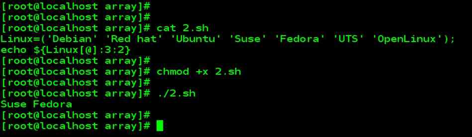 Extraction by offset and length for an array using Bash Script