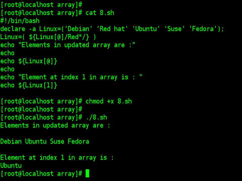 Remove Bash Array Elements using Patterns