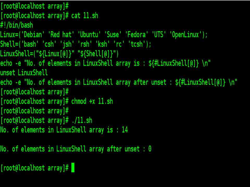 Deleting an Entire bash Array