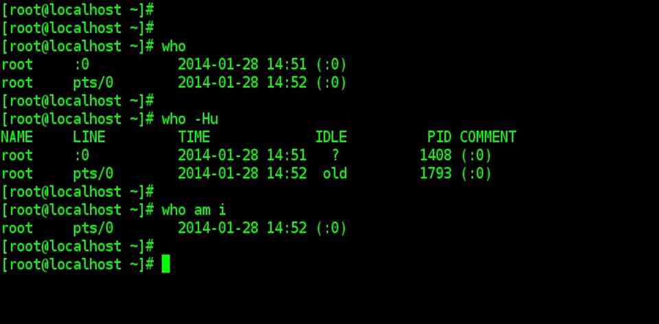 who command linux examples