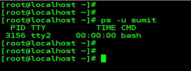 ps -U command example PID TTY TIME CMD