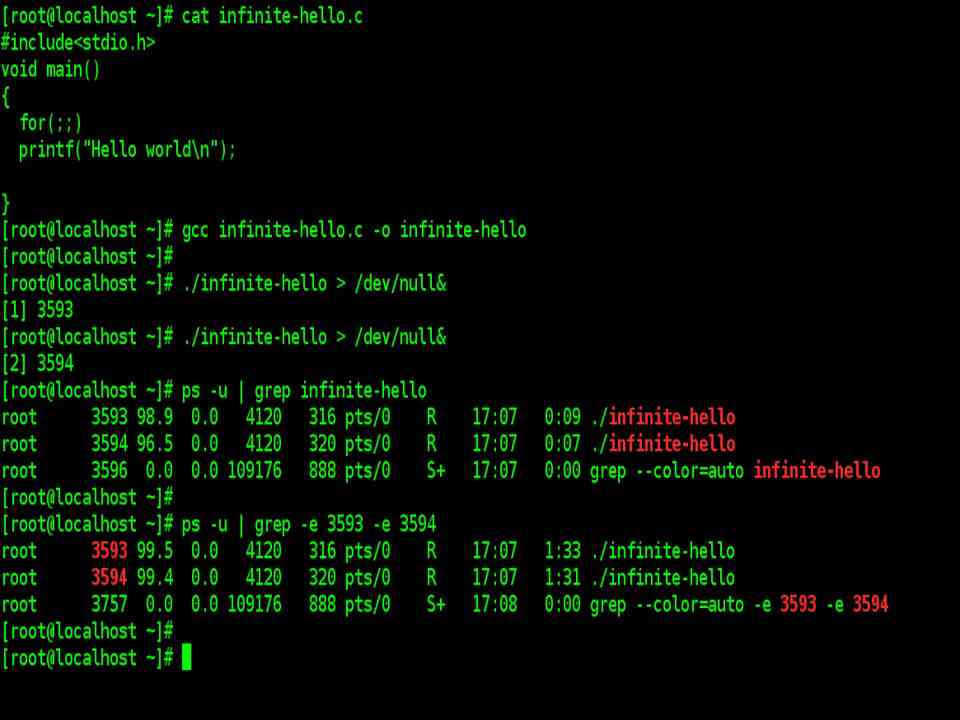 RUNNING JOBS IN BACKGROUND using /dev/null&