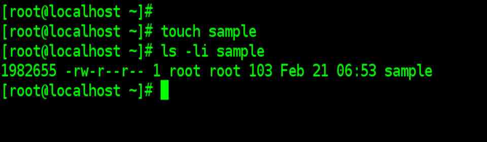 Listing Inode: using ls command