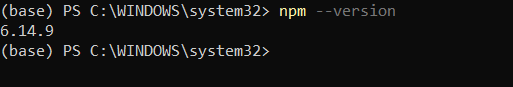 Check NPM version in Anaconda Command Prompt